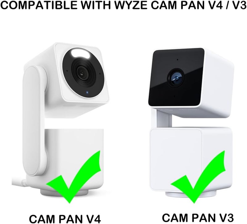 Zwolf Upgraded Outside Corner Mount for Wyze Cam Pan V4 / V3, Metal Wall Mount Bracket, Easily Capture Views from Both Sides of a House Corner. - Image 4